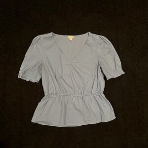 Periwinkle puff sleeve blouse, size S